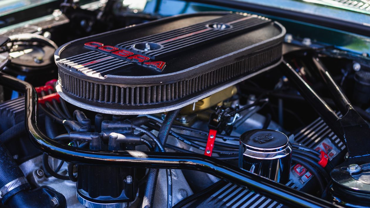 Close-up of a high-performance engine bay