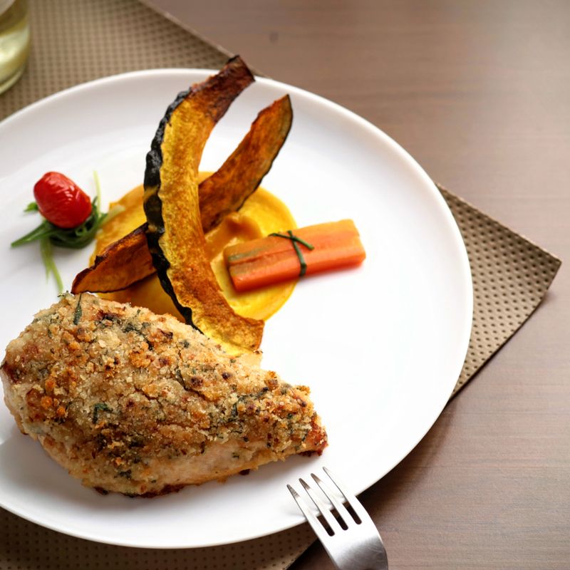 Guyanese Seasoning Roasted Chicken with Roti Crust