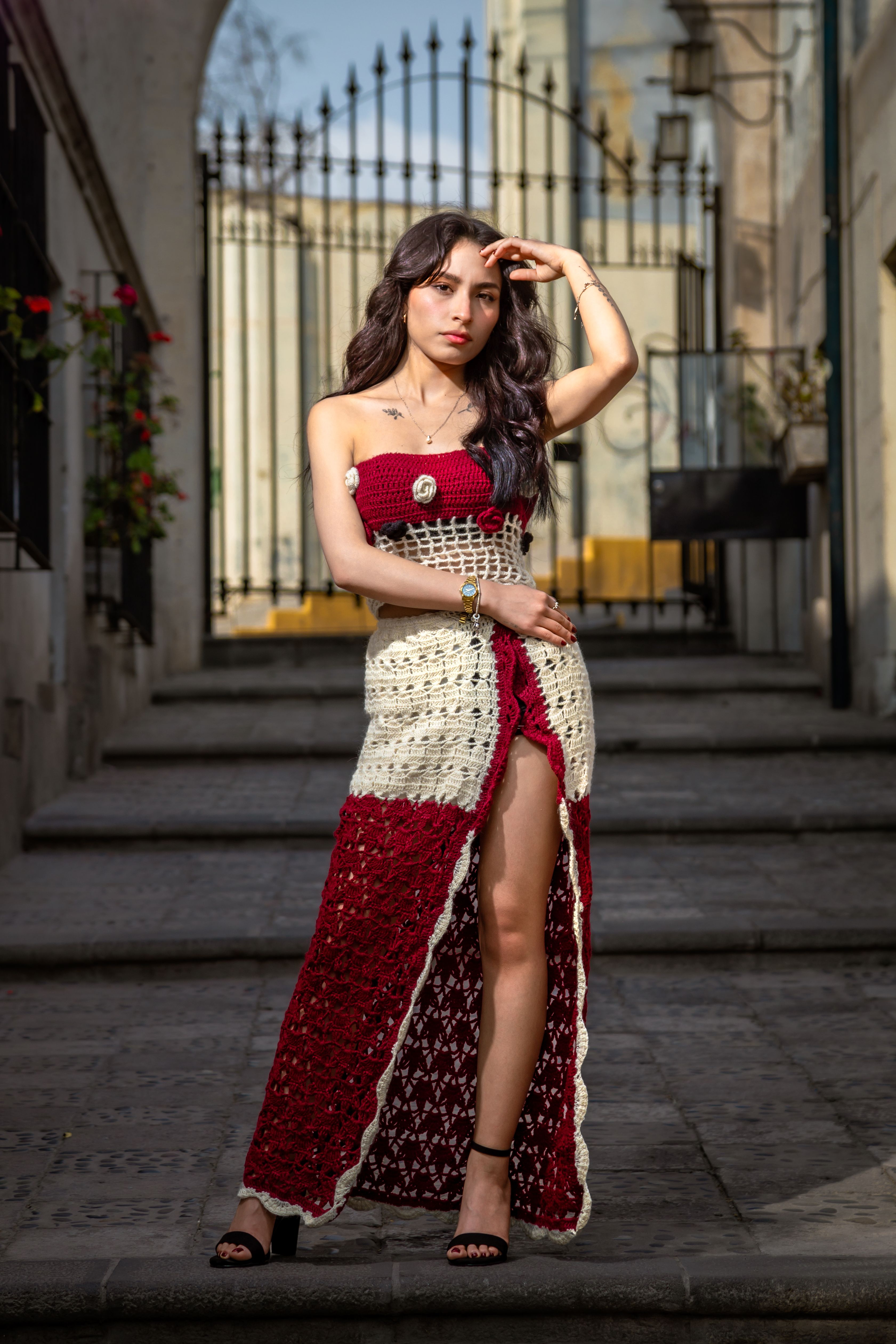 Vestido de crochê