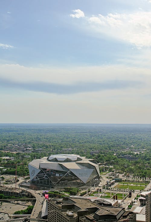 The Mercedes-Benz Stadium in Atlanta