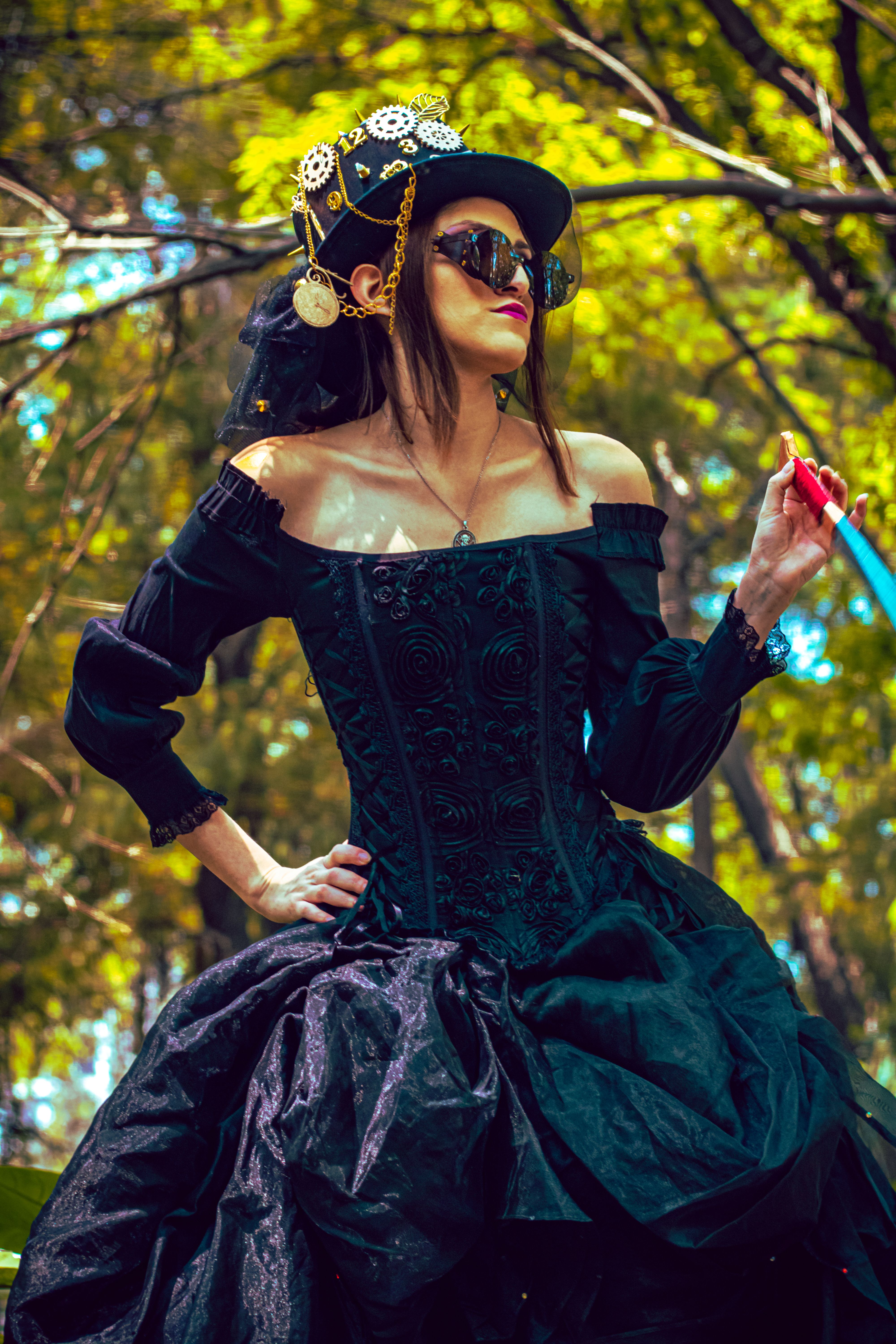 princess polly baby blue dress Adult Burn Out Steampunk Dress Costume main image 1