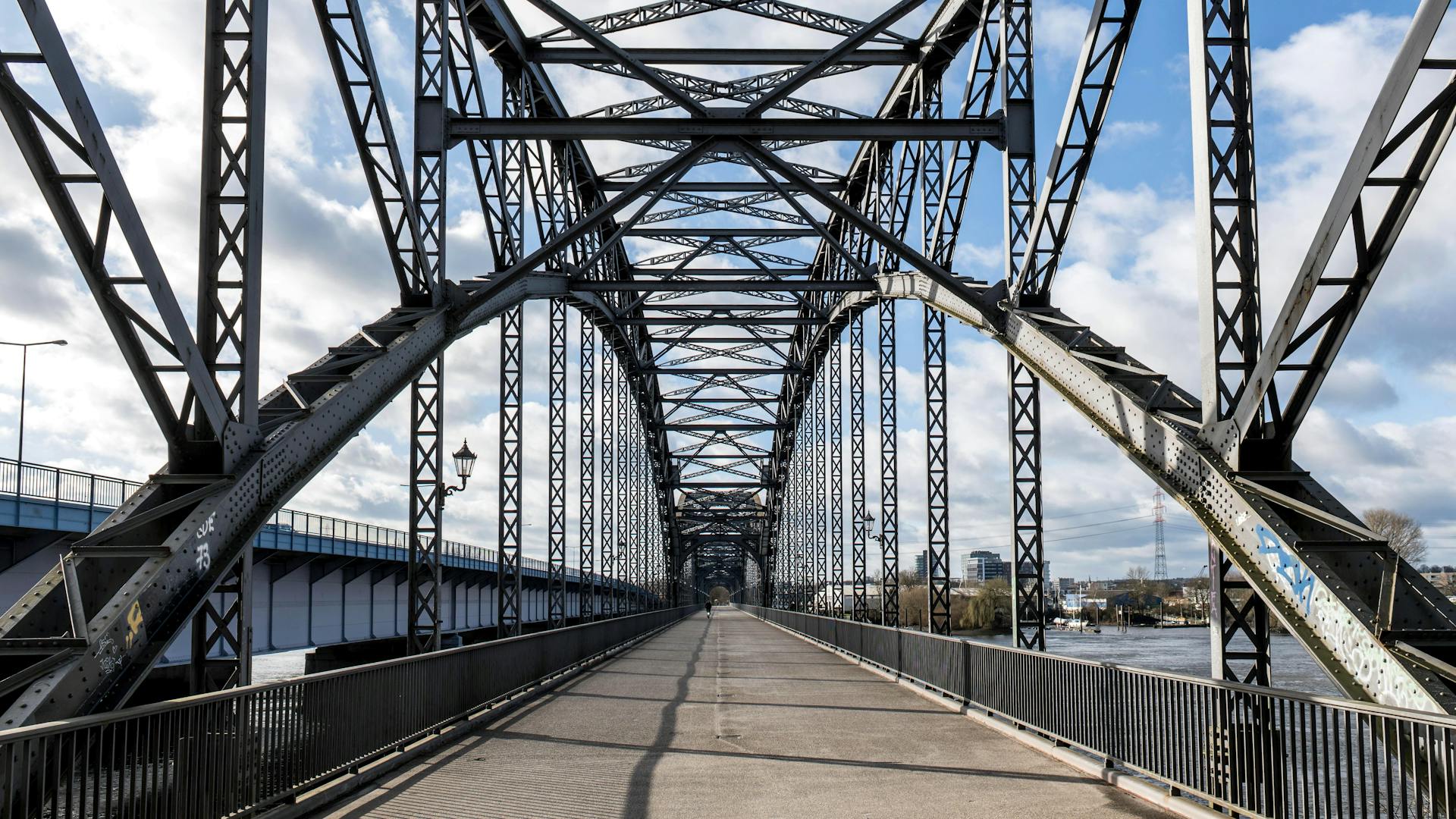 Alte Harburger Elbbrucke Bridge in Hamburg