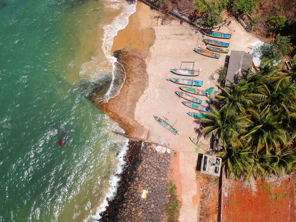 Aerial View Photo of Beach