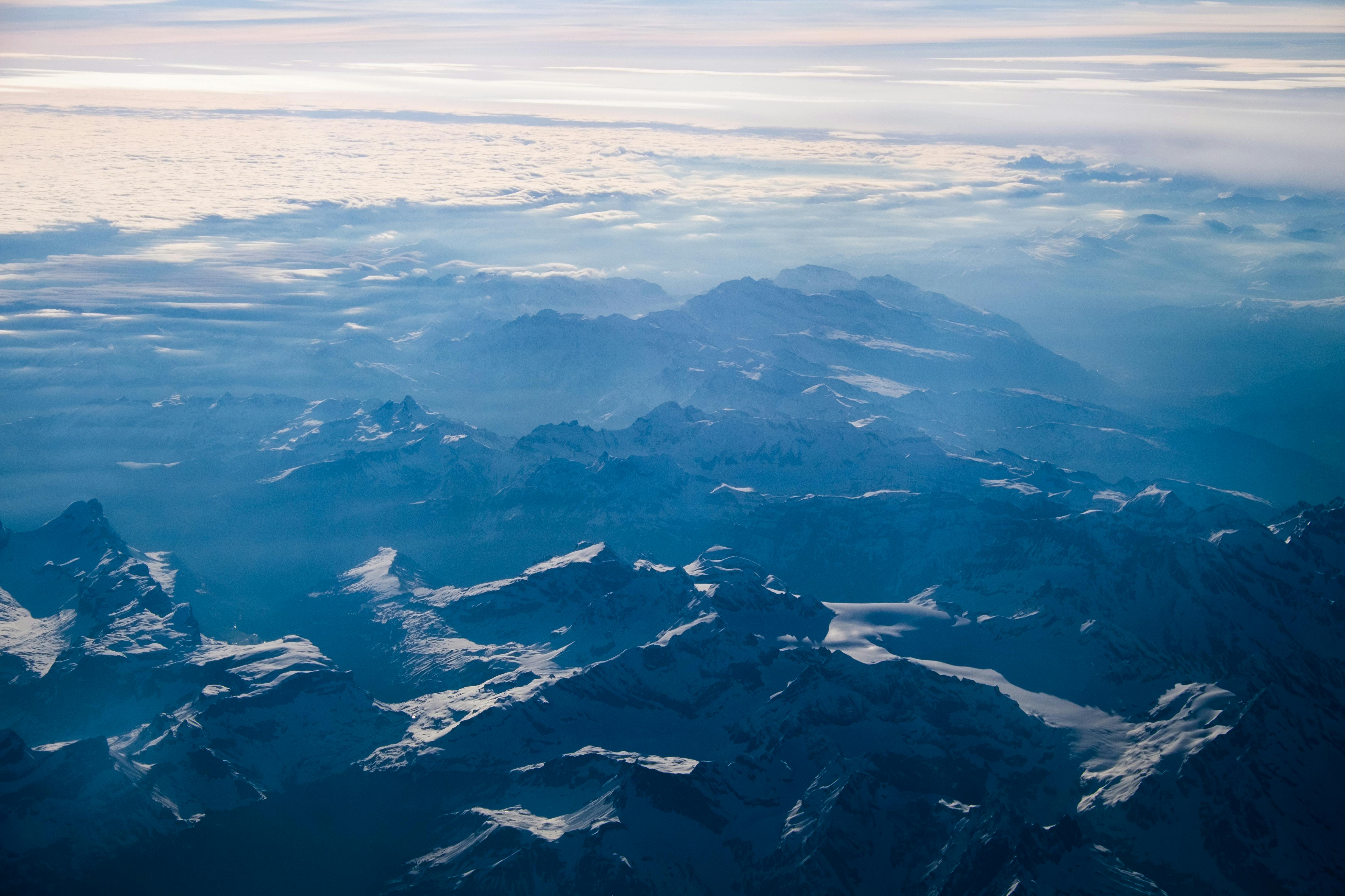 Free stock photo of alps, blue, blue mountains