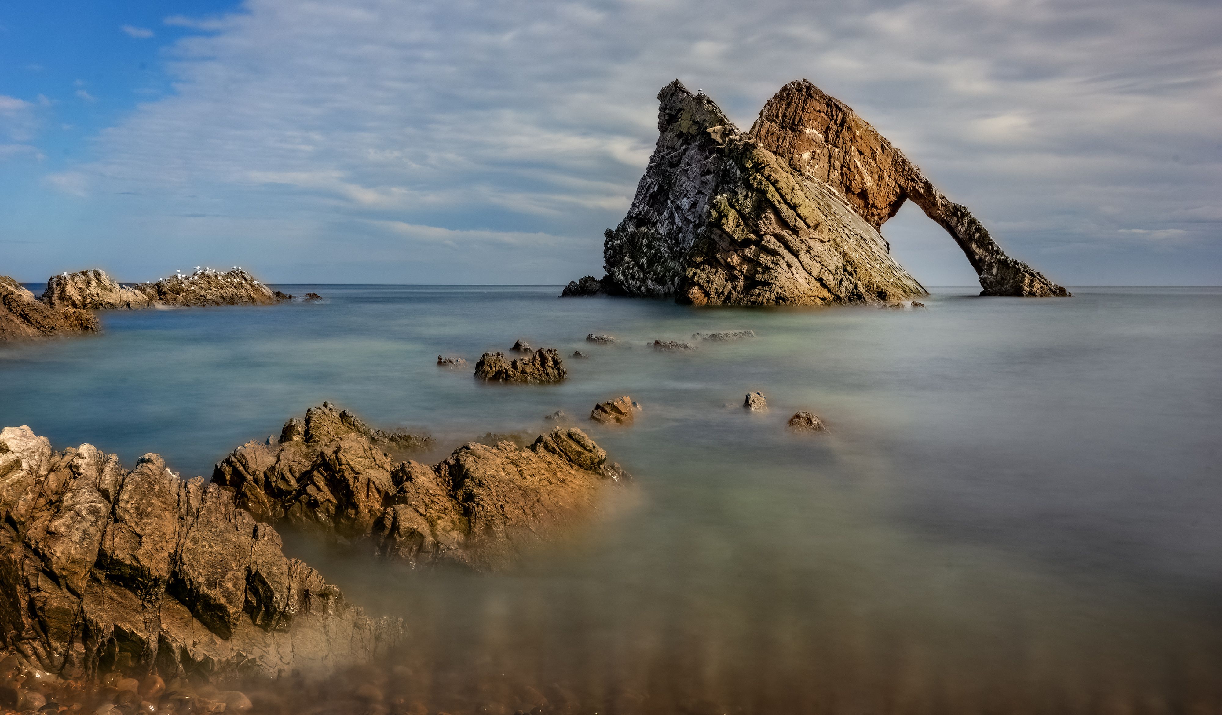 Bow Fiddle Rock on Seashore in Scotland · Free Stock Photo