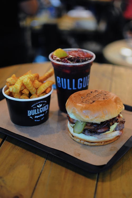 Tray of Burger and Fries