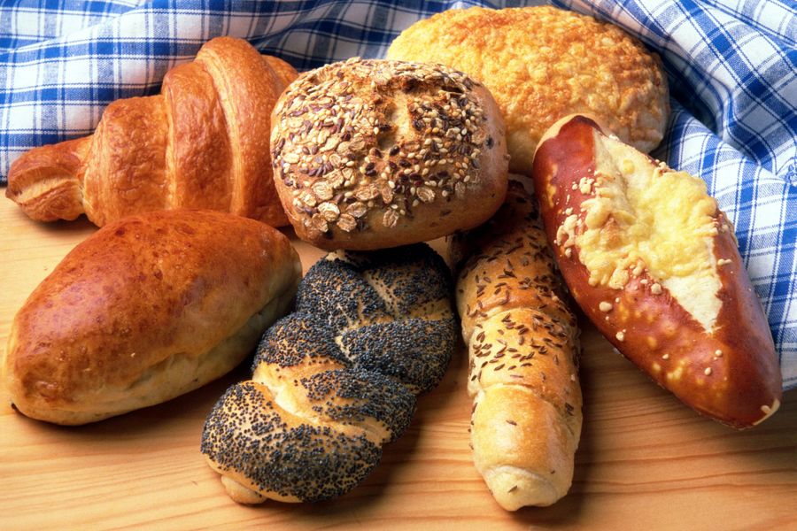 Assorted seeded and sesame breads