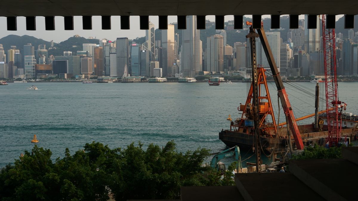 City skyline viewed from the Port of Hong Kong