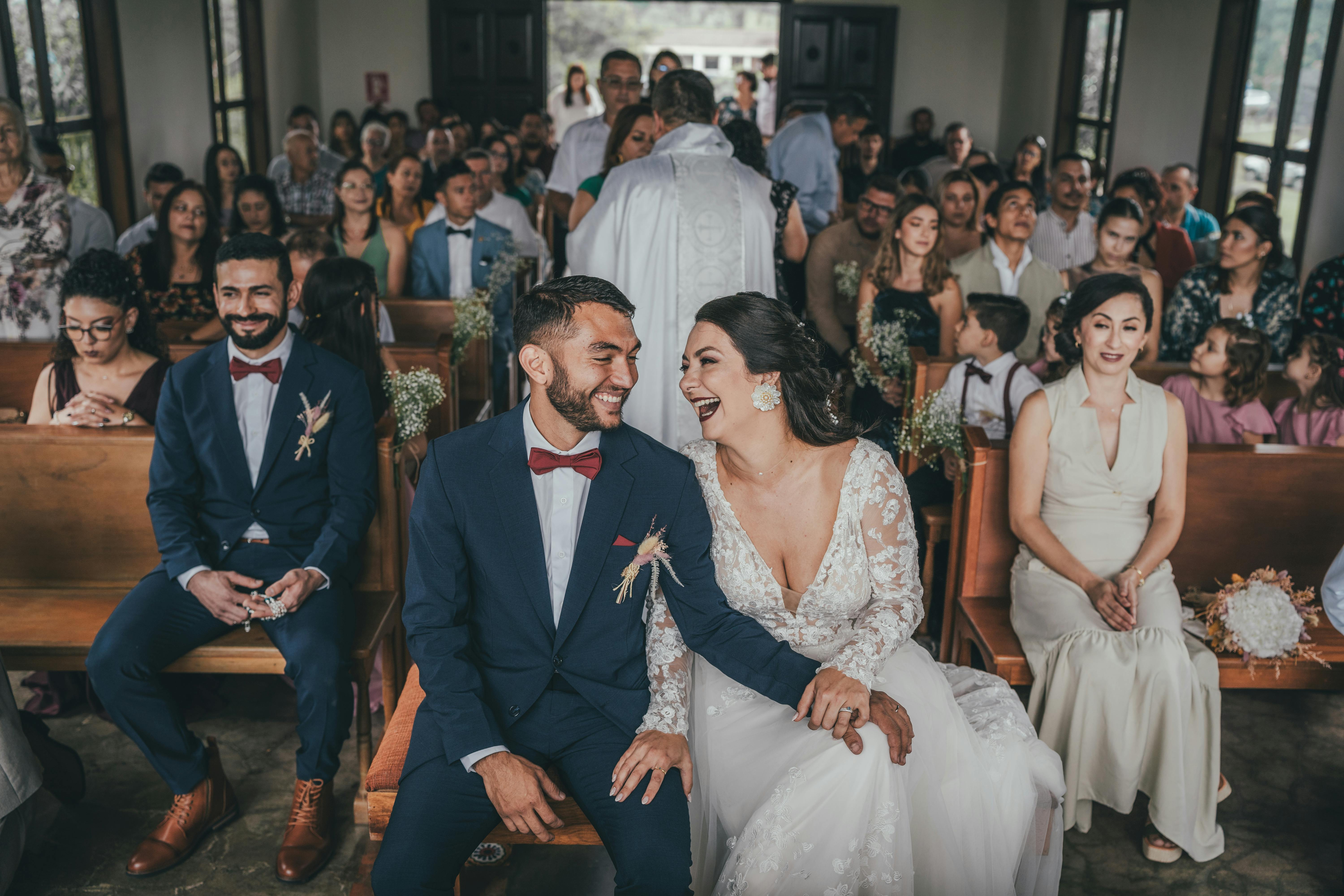 husband and wife on their wedding day