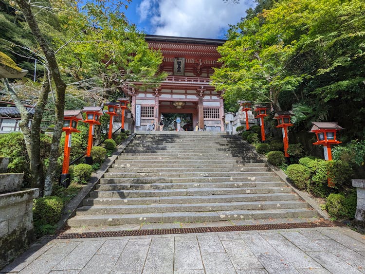 Temple At Mount Kurama In Japan