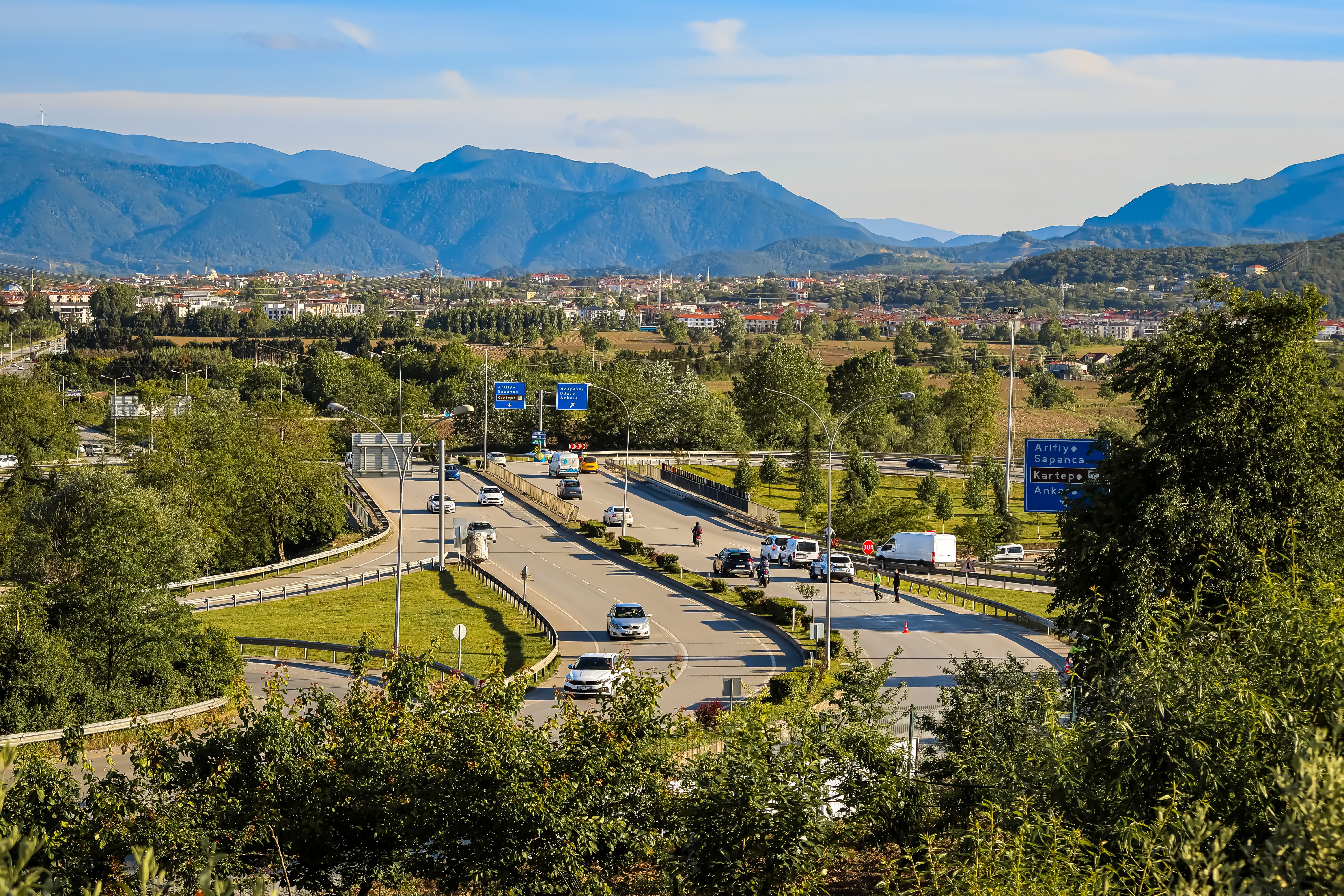Toll booth on the E-75 highway in Serbia
