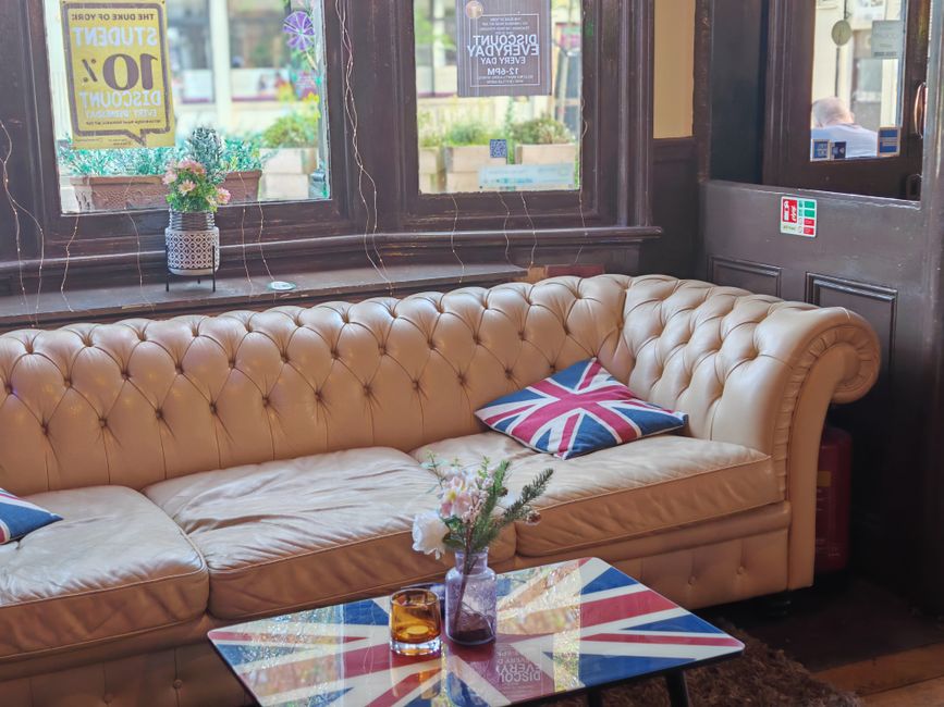empty English pub interior