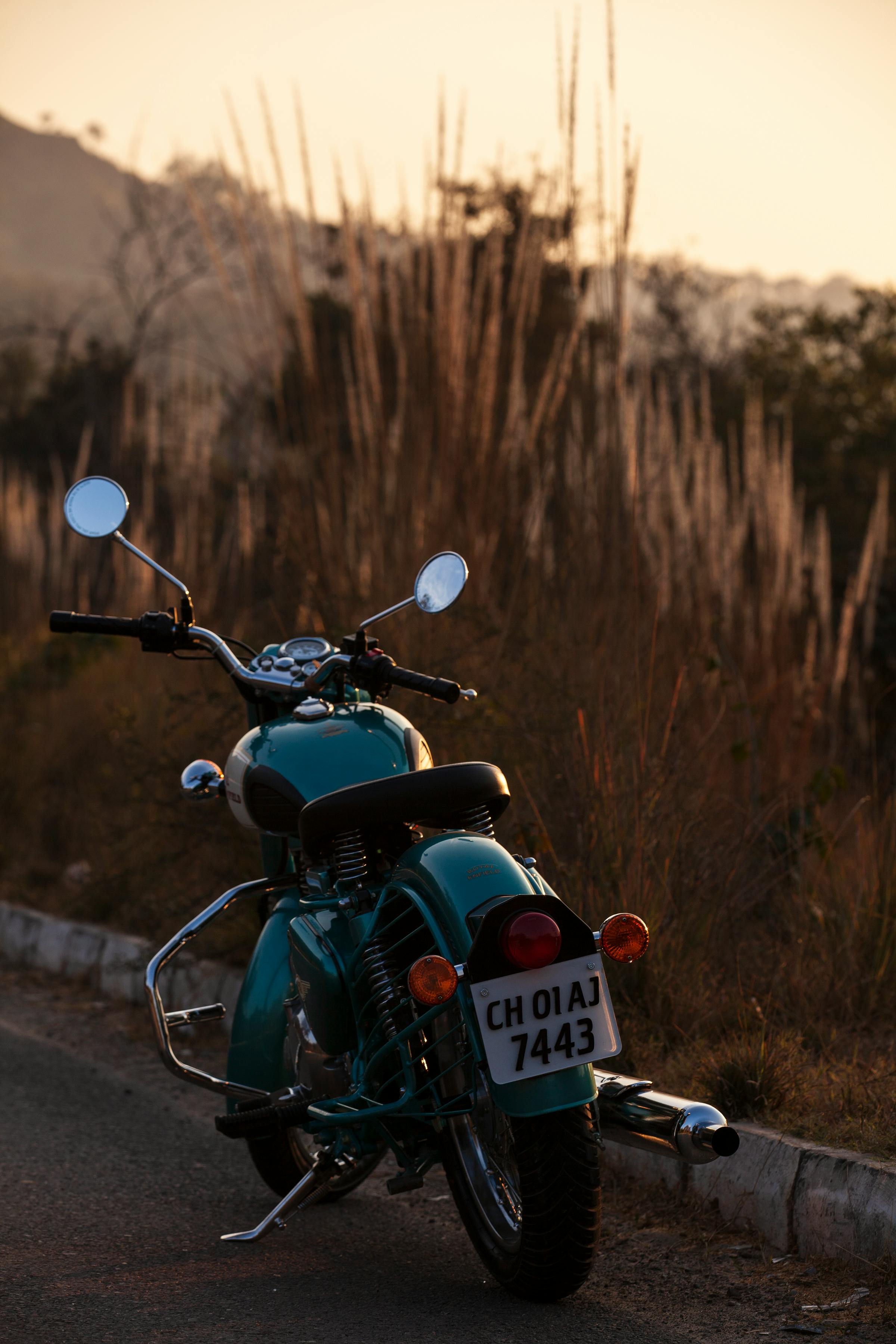 Parked Black Motorcycle · Free Stock Photo