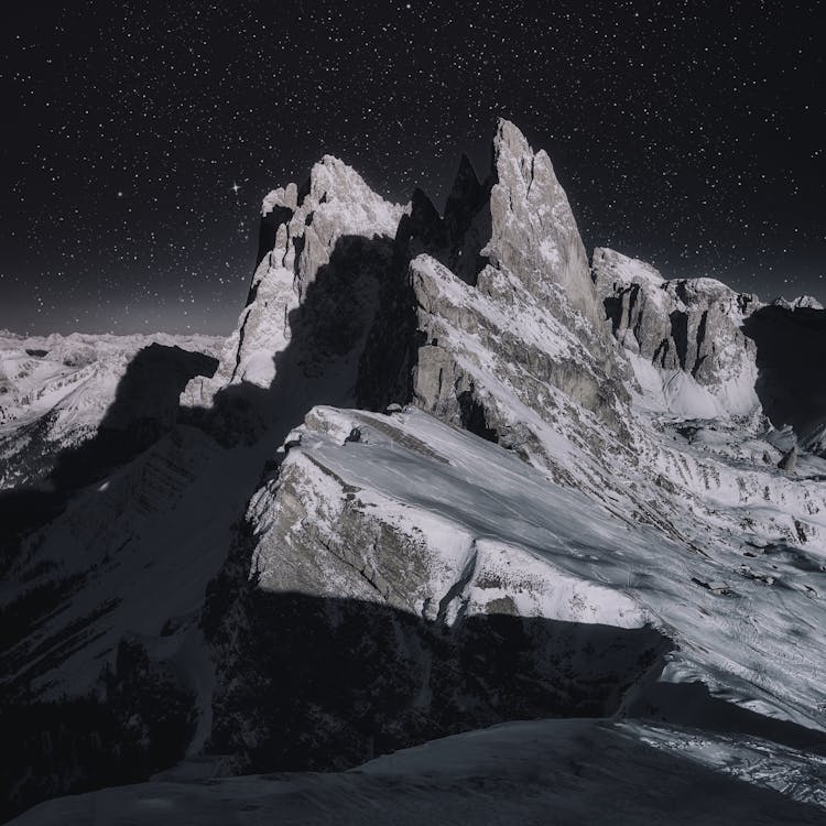 Photo Of Snow Capped Mountain During Evening