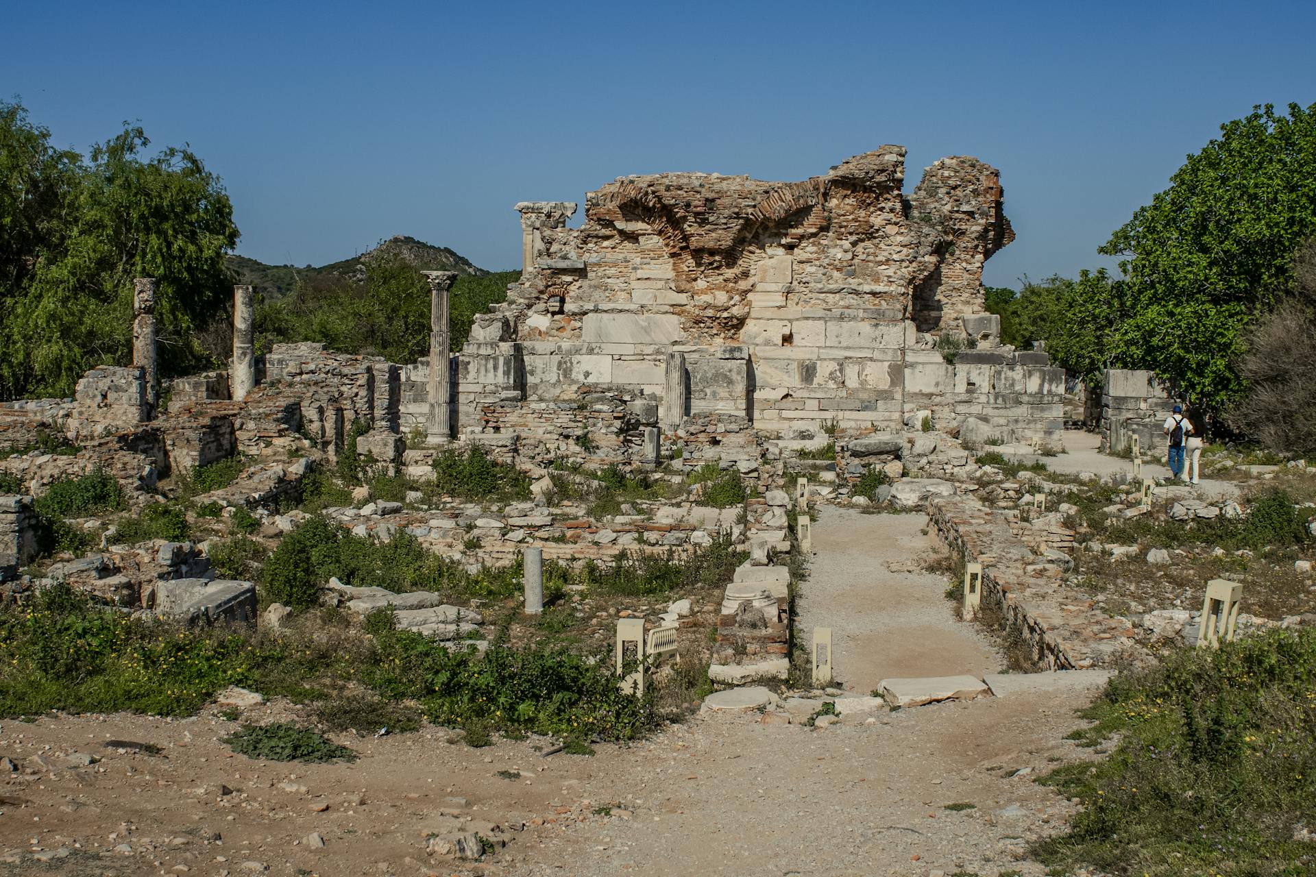 Ruins of Ancient Christian Church of Virgin Mary in Selcuk in Turkey