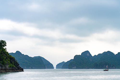 大きな岩, 海の眺め, 石灰岩の無料の写真素材