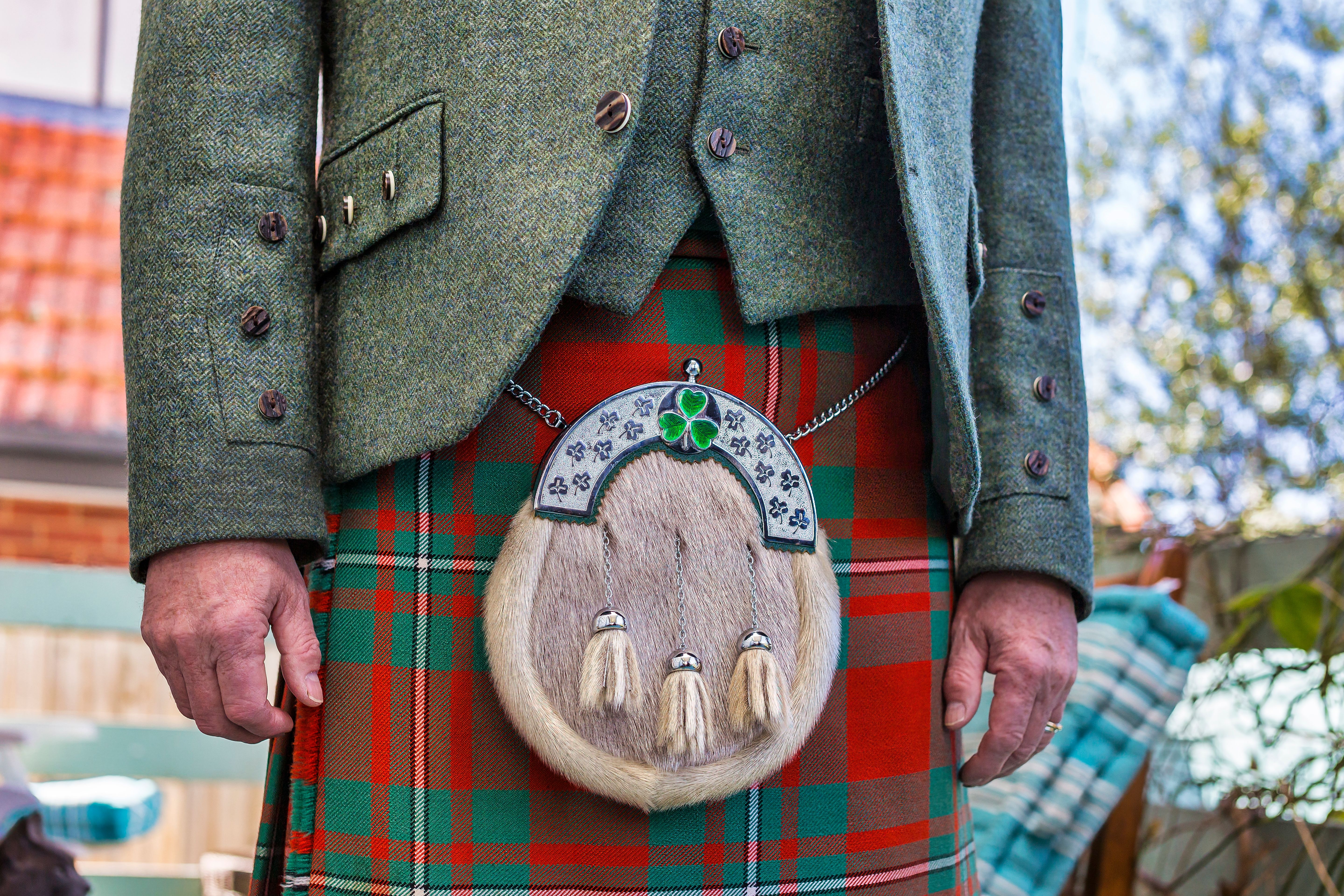 Man Wearing Scotch Skirt