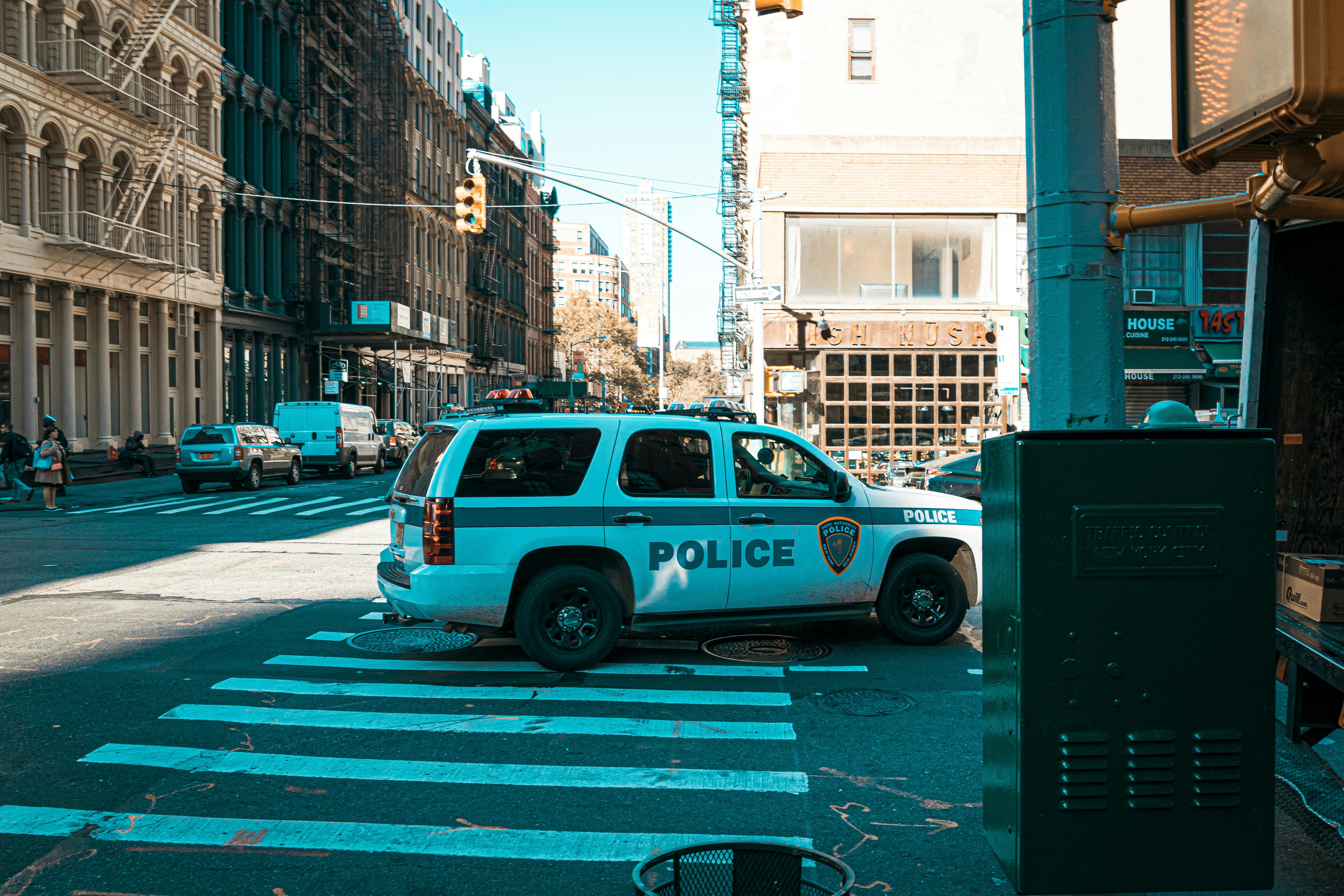 white police car