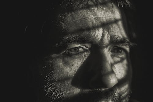 Grayscale Photography Of Man's Face