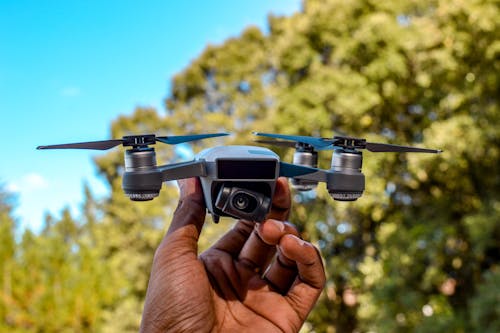 Free Close-Up Photo of a Gray and Black Drone Stock Photo