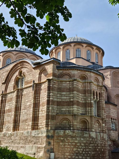 Free The exterior of Chora Church showcasing Byzantine architecture in Istanbul. Stock Photo