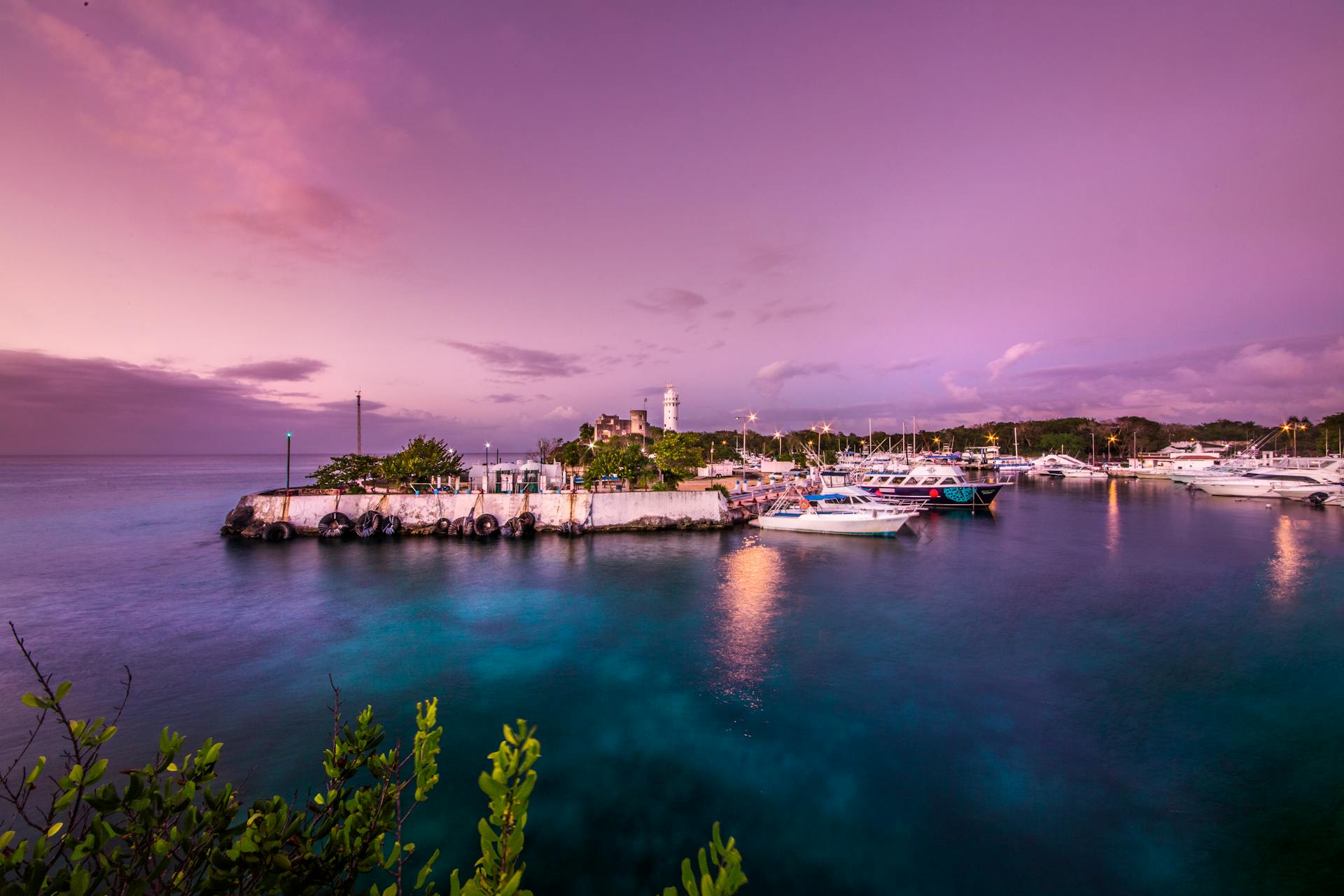 Dock Under Purple Sky