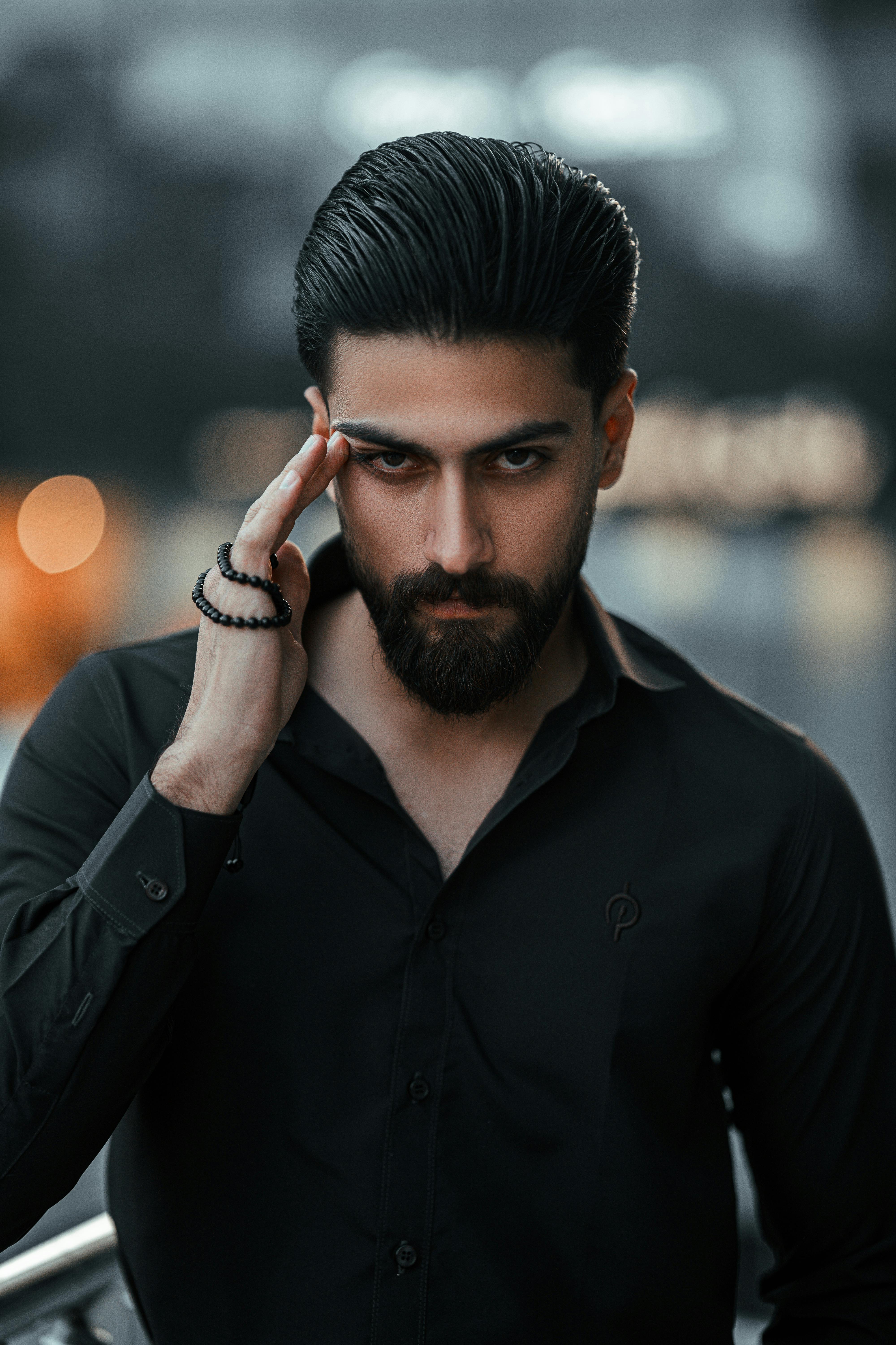 Brunette Man in Black Shirt · Free Stock Photo, image size:4000x6000