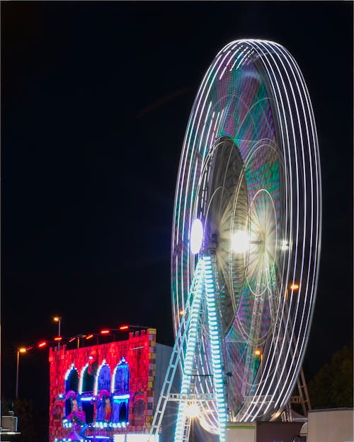 Foto profissional grátis de féria, luces, noria