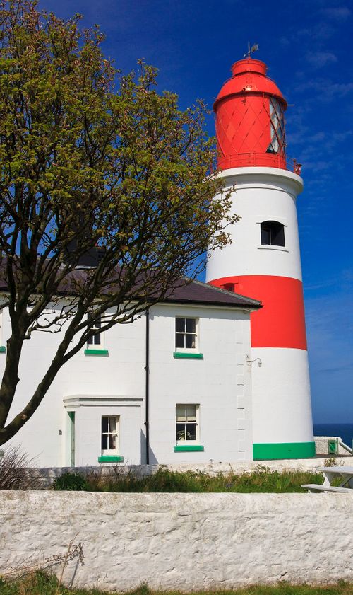 Free Souter Lighthouse. Stock Photo