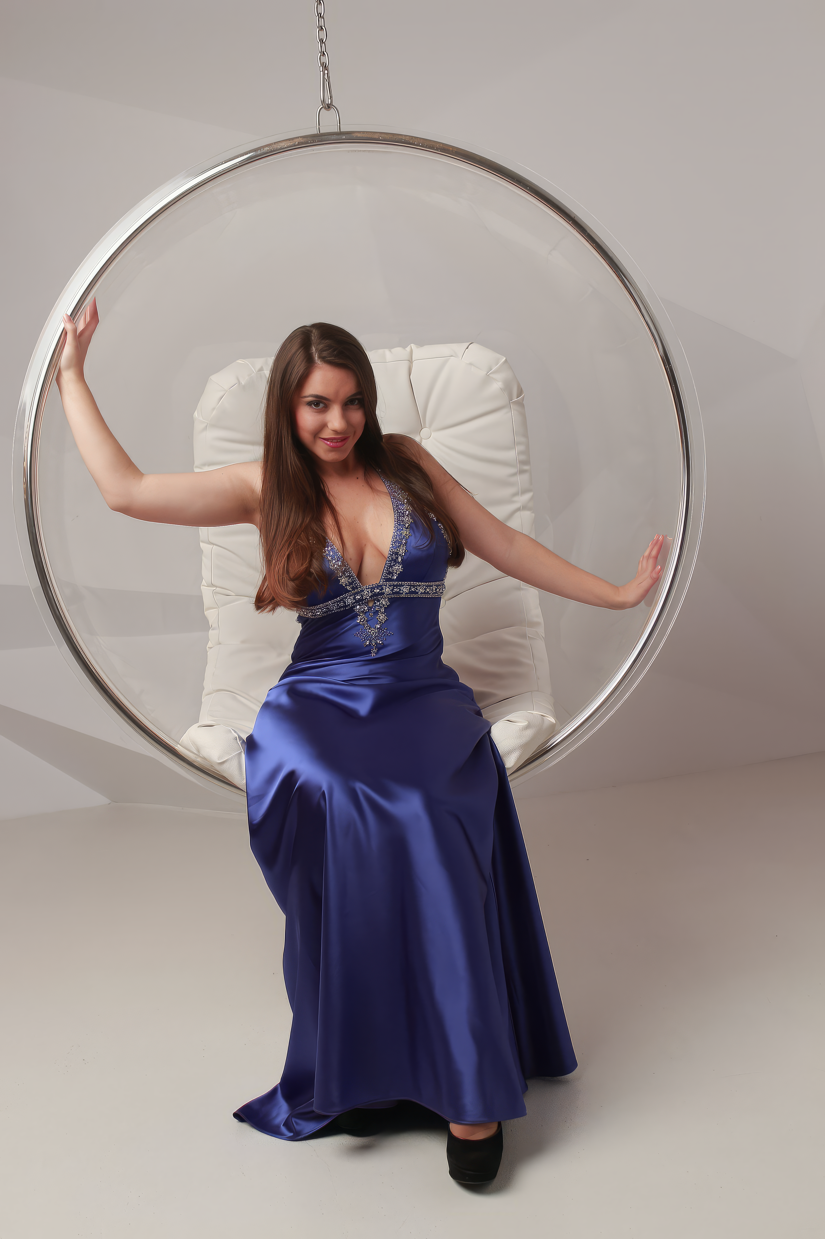 amazon blue and white dress White and Blue Printed Maxi Dress with Tie Front
