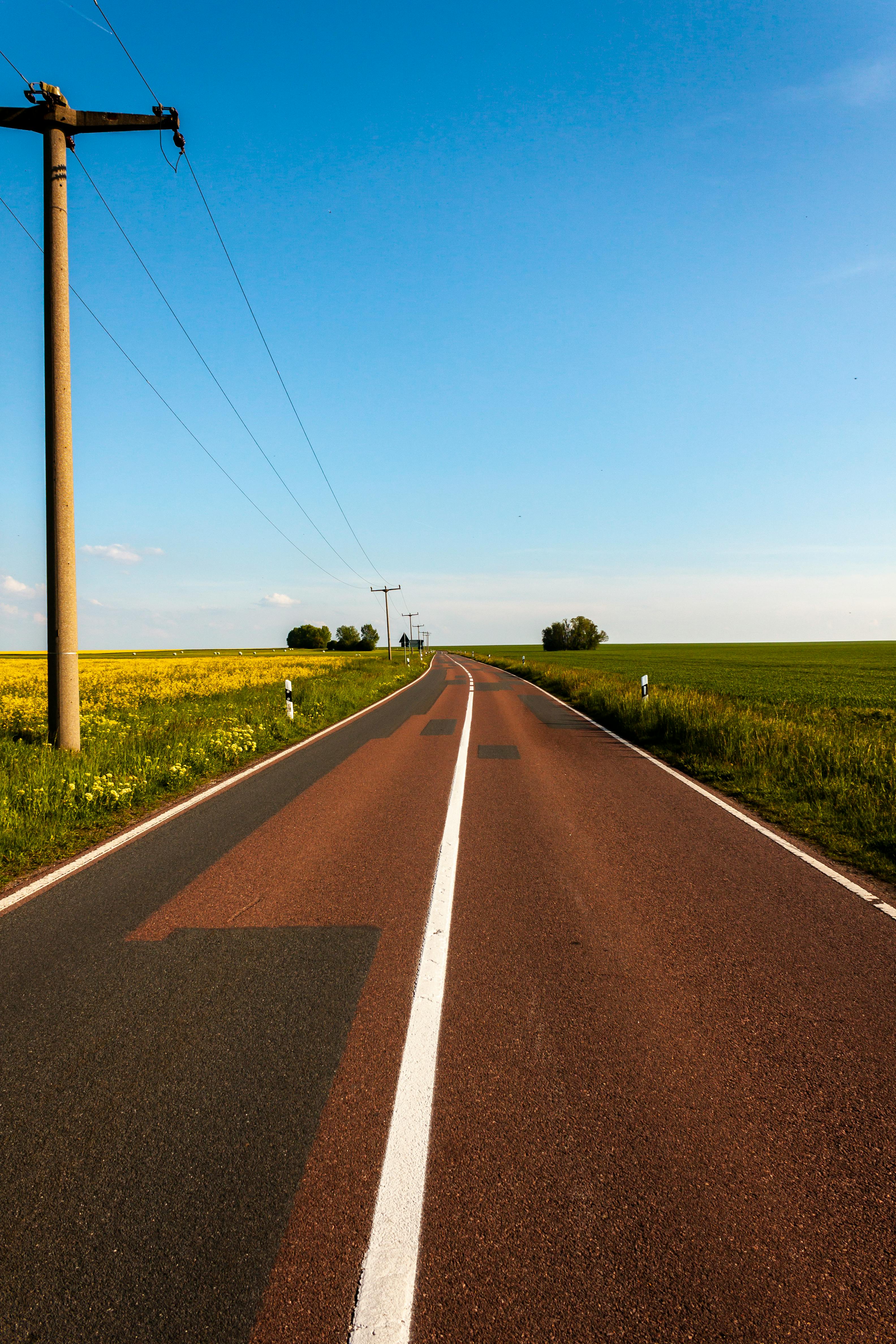 brown concrete road