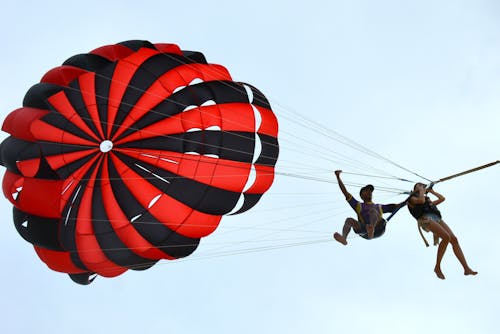 Free stock photo of parasailing