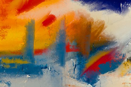 Free Dynamic abstract painting with vivid colors, evoking a sense of movement and energy. Stock Photo