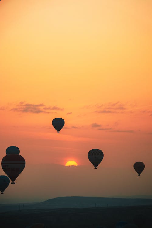 Foto stok gratis balon, balon udara, bayangan hitam