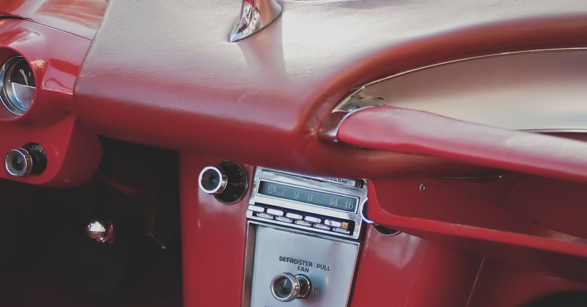 Classic Red Car Interior