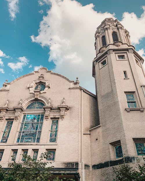 Igreja Branca Com Plantas