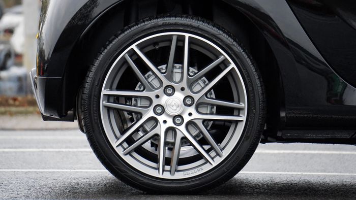 Close-up of a premium chrome alloy wheel