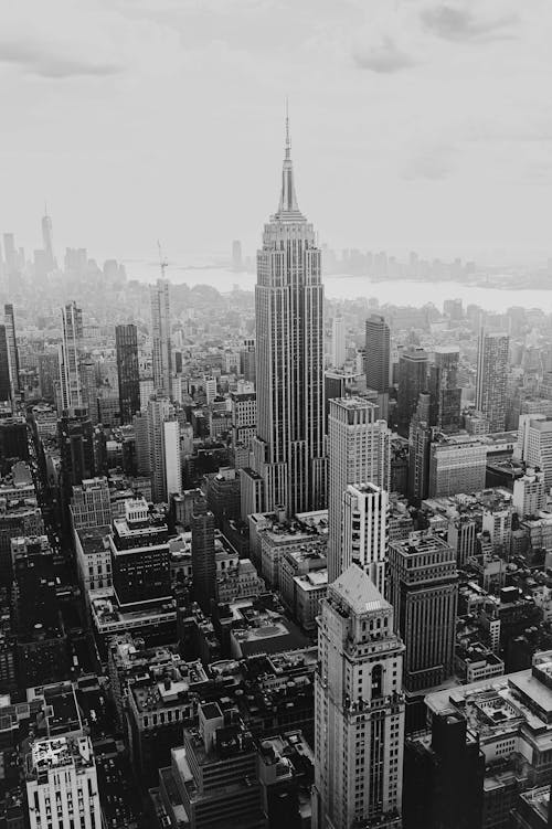 New York Zwart Wit Hierboven