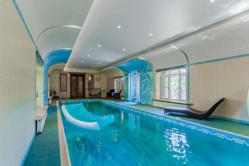 Backyard pool at a private residence
