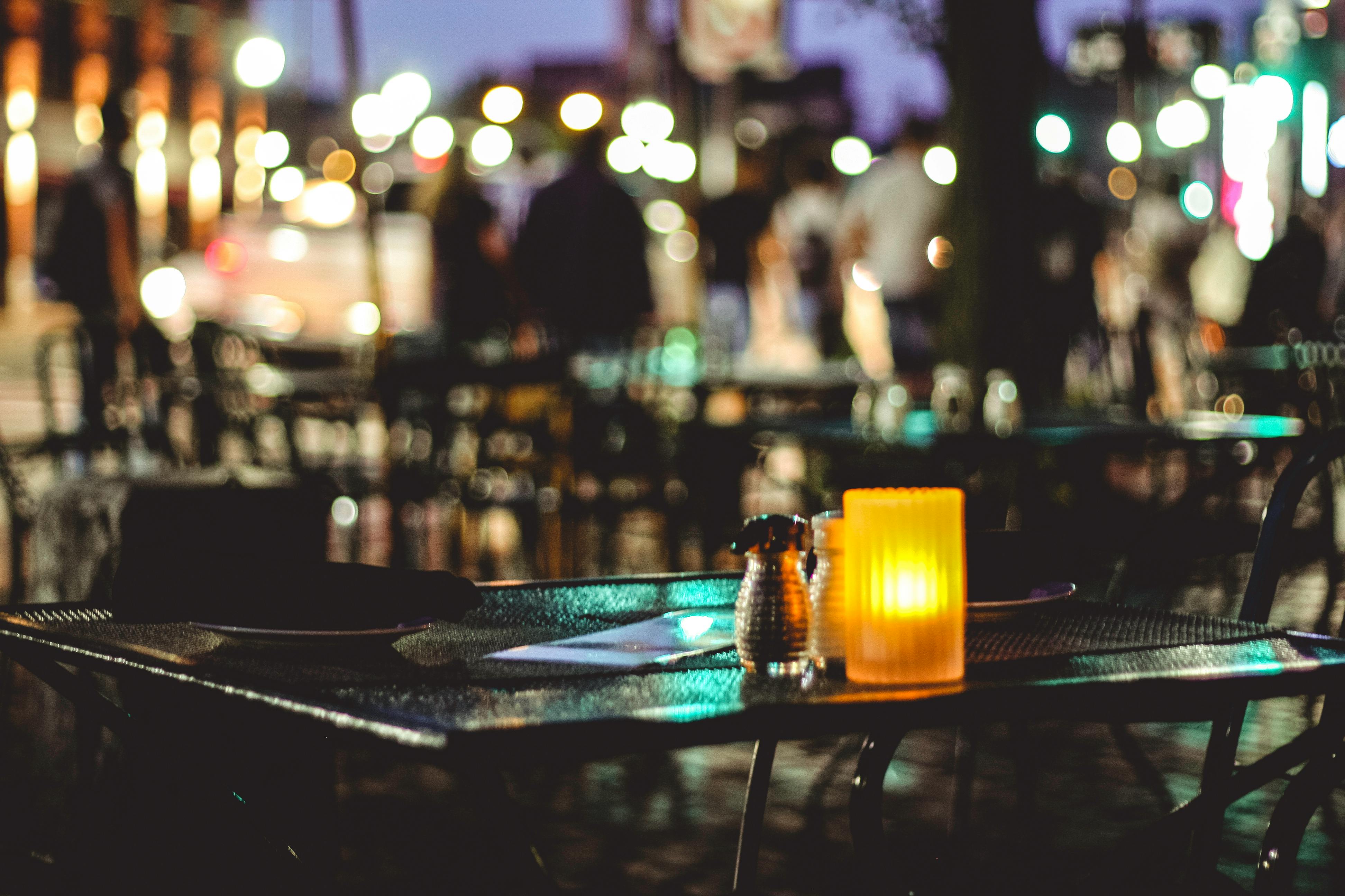 Free stock photo of atmospheric evening, café, candle