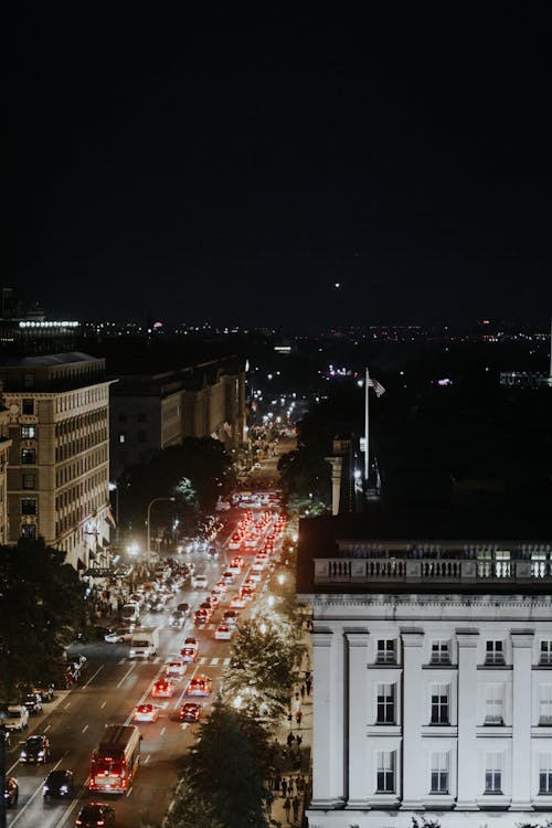 Miễn phí Chụp ảnh Từ Trên Không Các Tòa Nhà Thành Phố Vào Ban đêm Ảnh lưu trữ