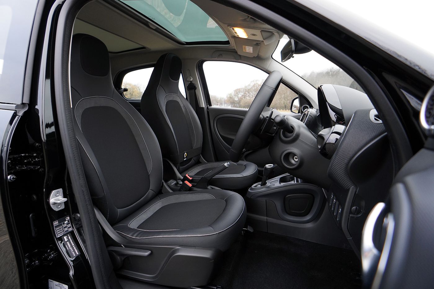 Interior detailing of seats and dashboard