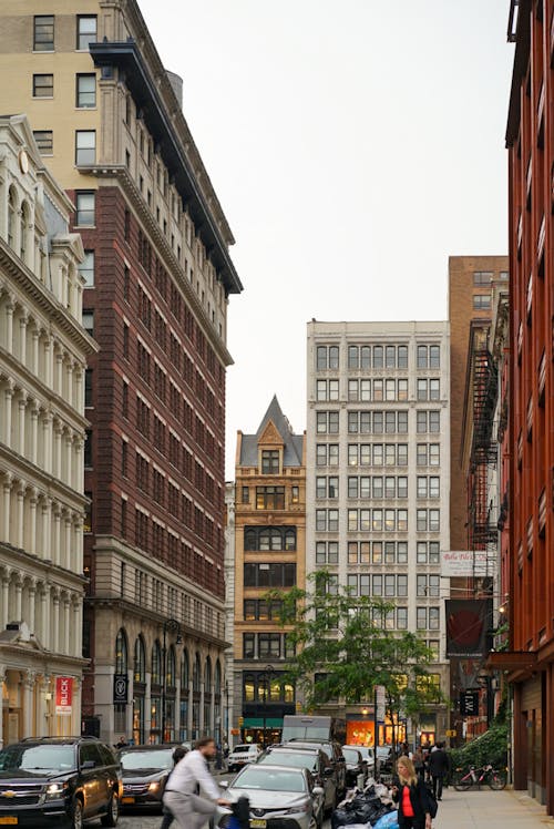 Free stock photo of man on bike, new york, new york city