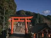 美丽的鸟居门坐落在日本宁静的山间，是旅行和文化探索的理想去处