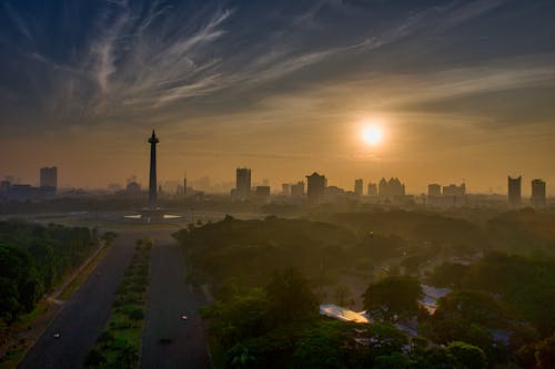 Gratis lagerfoto af aften, antenne, arkitektur