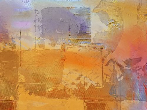 Free Colorful abstract painting featuring warm and vibrant hues with textured patterns. Stock Photo