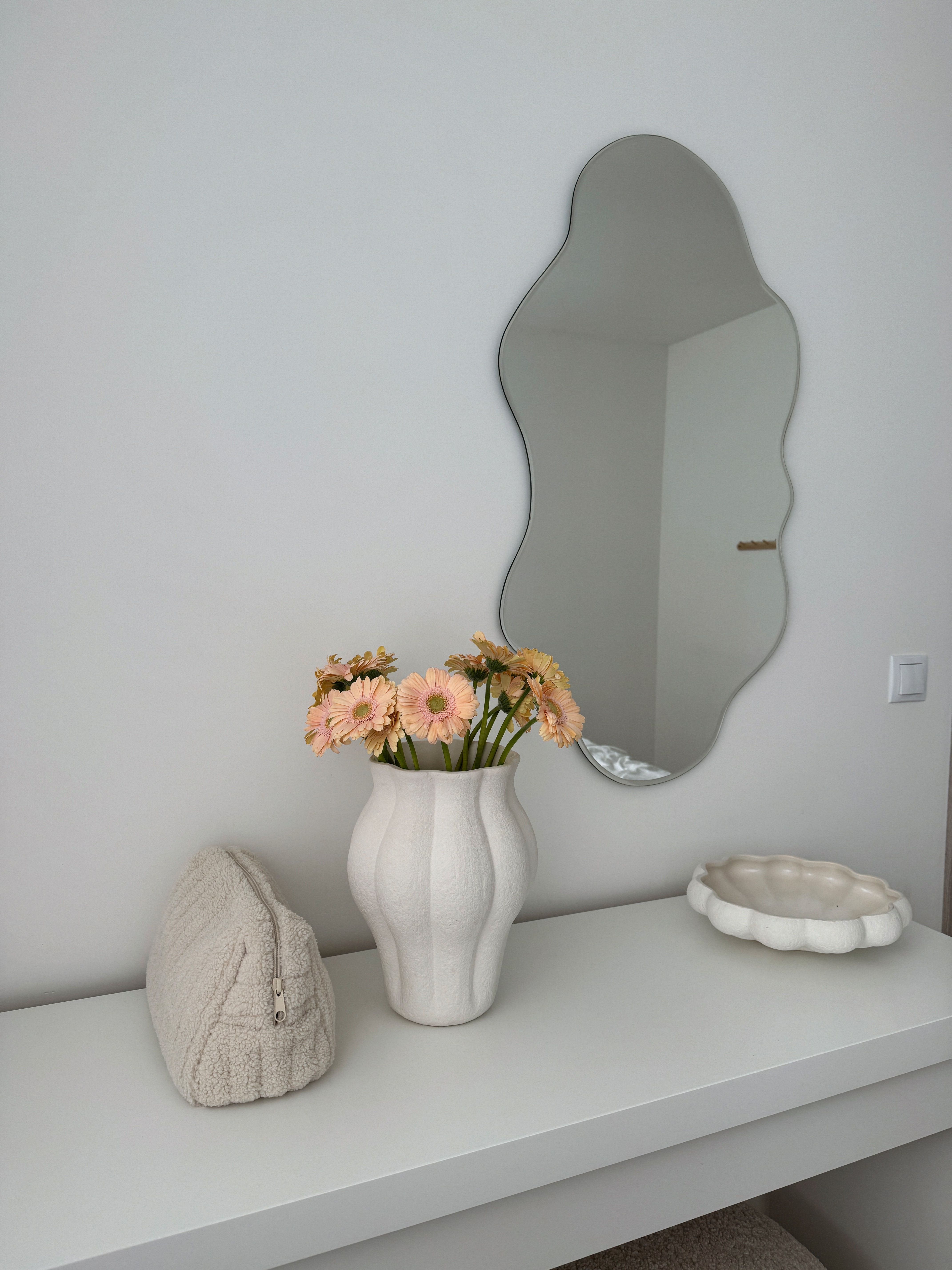 irregular frameless decorative mirror