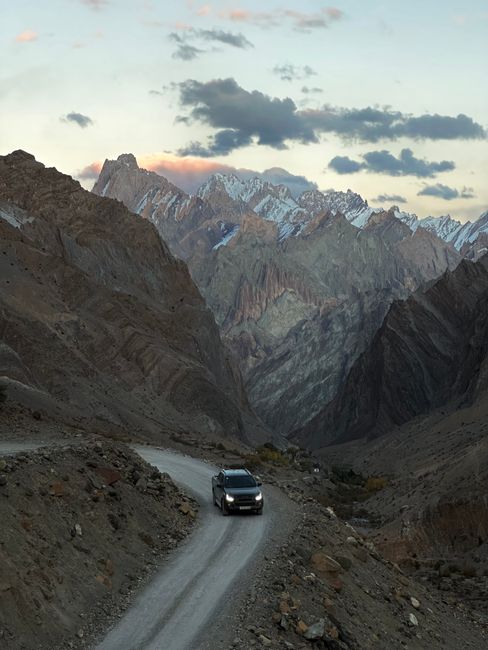 Explore the rugged beauty of Zanskar's mountainous terrain with snowcapped peaks and winding roads.