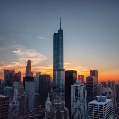 고층 빌딩 풍경 사진