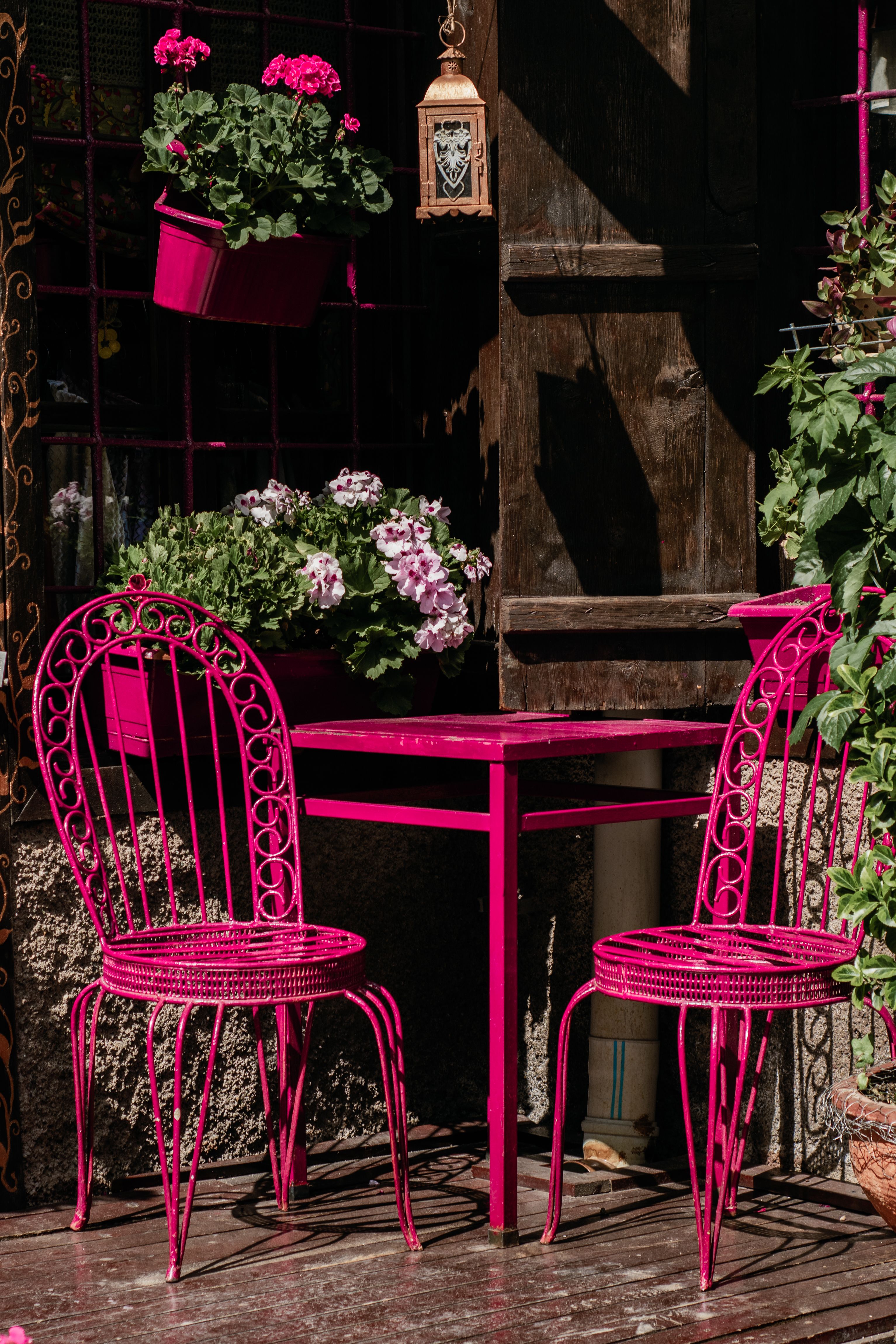 Pink Table and Chairs · Free Stock Photo